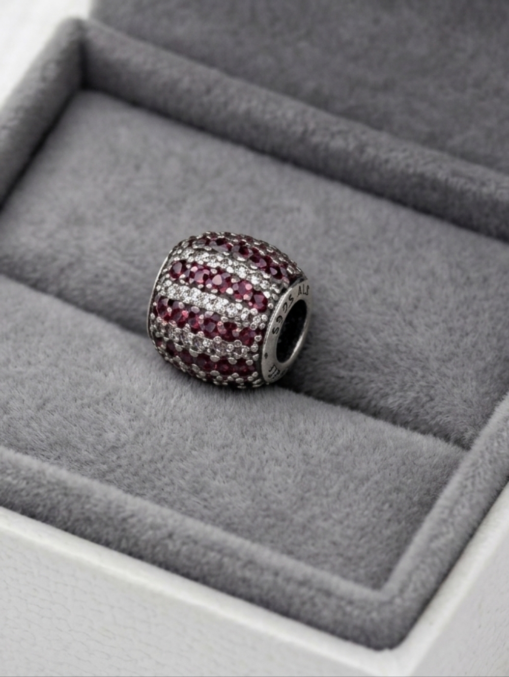 Authentic Pandora Sterling Silver Floral Spacer Charm